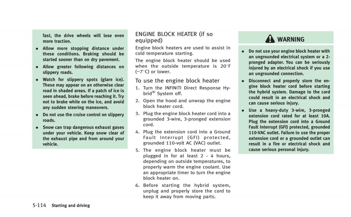 Infiniti Q50 Hybrid owners manual / page 299