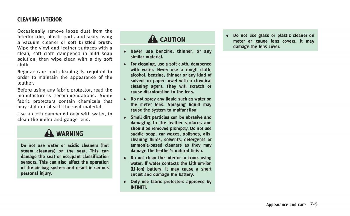 Infiniti Q50 Hybrid owners manual / page 318