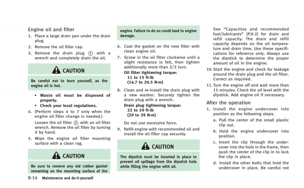 Infiniti Q50 Hybrid owners manual / page 337