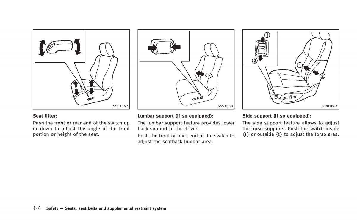 Infiniti Q50 Hybrid owners manual / page 35