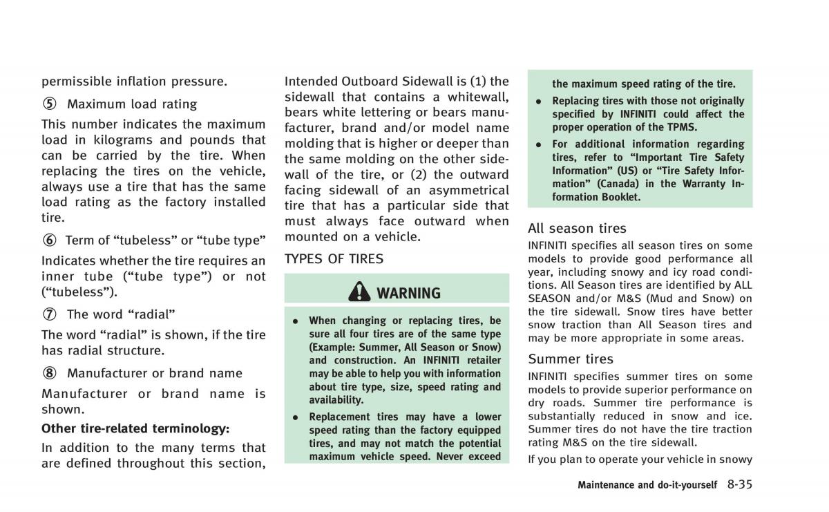 Infiniti Q50 Hybrid owners manual / page 358