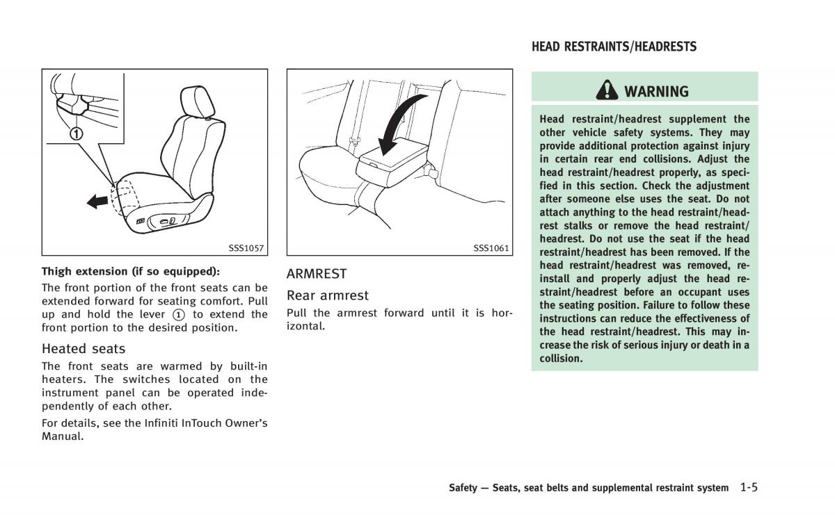 Infiniti Q50 Hybrid owners manual / page 36