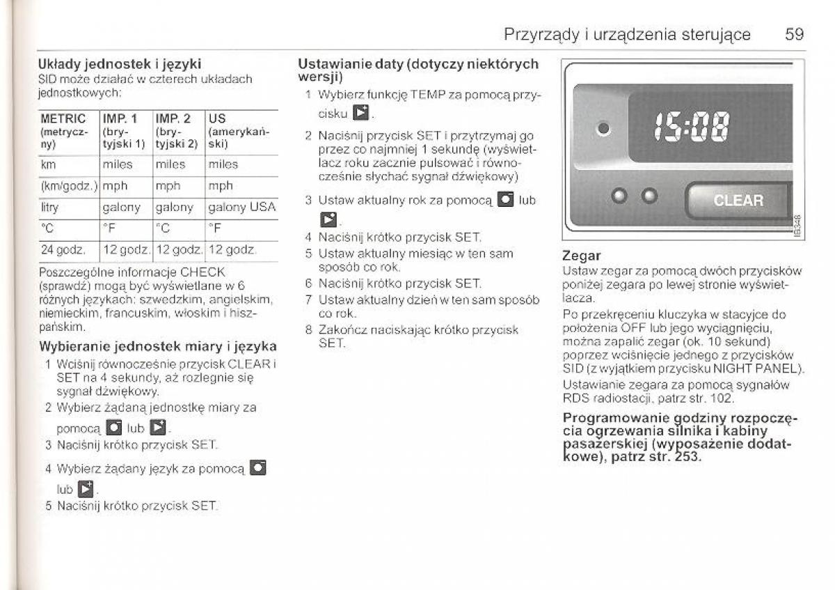 Saab 9 5 I 1 YS3E instrukcja obslugi / page 58