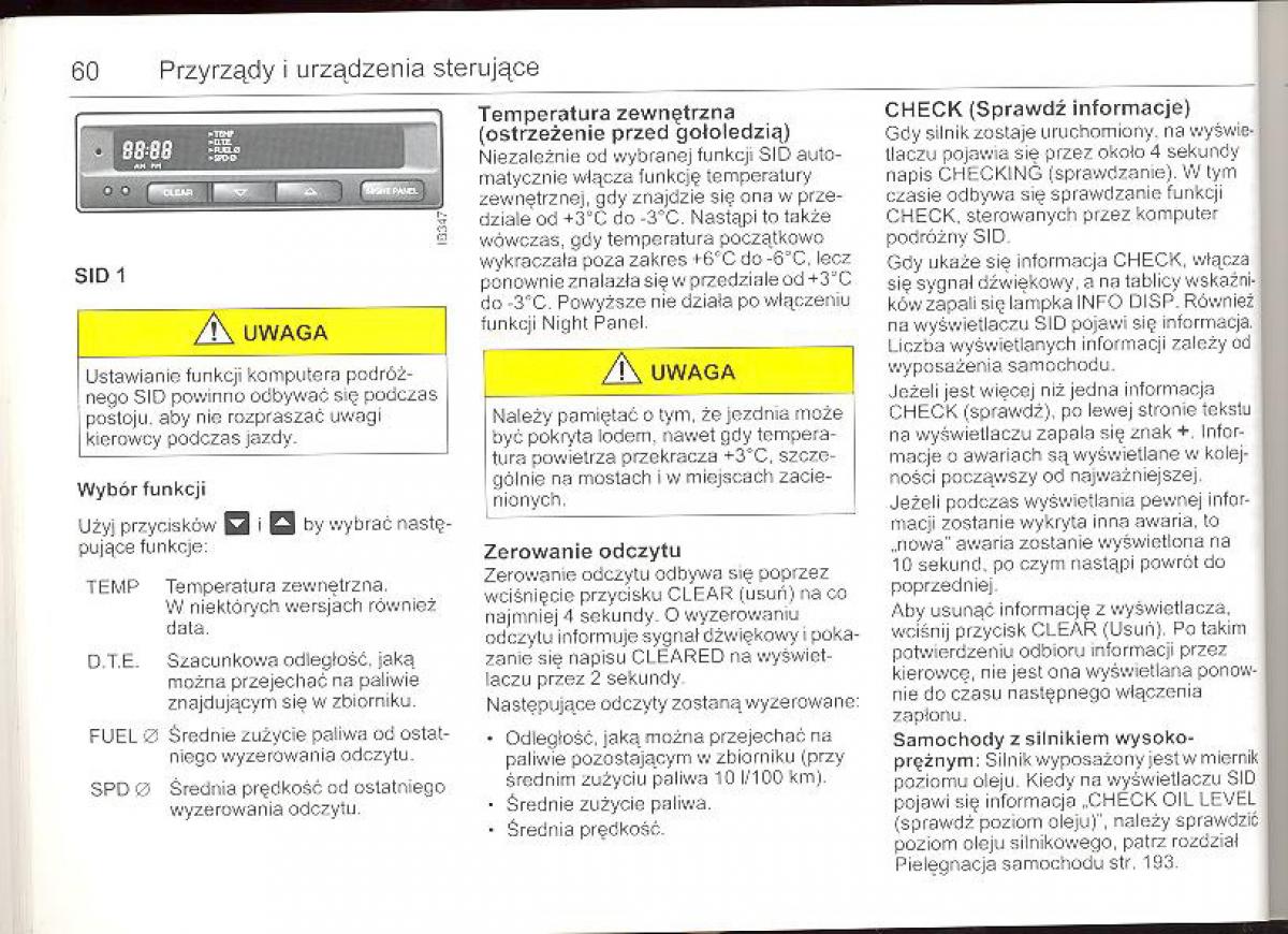 Saab 9 5 I 1 YS3E instrukcja obslugi / page 59