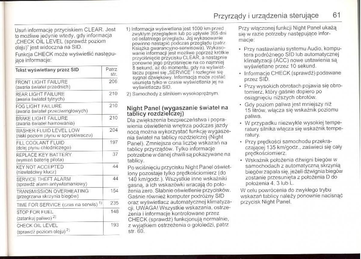 Saab 9 5 I 1 YS3E instrukcja obslugi / page 60