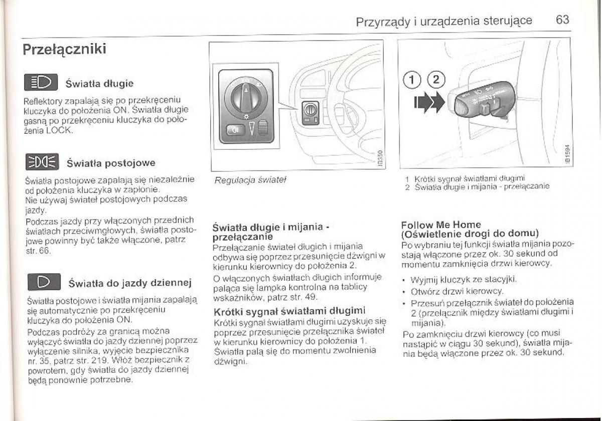 Saab 9 5 I 1 YS3E instrukcja obslugi / page 62