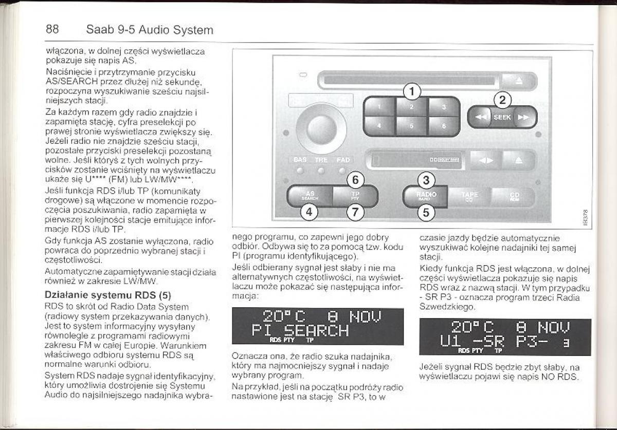 Saab 9 5 I 1 YS3E instrukcja obslugi / page 87