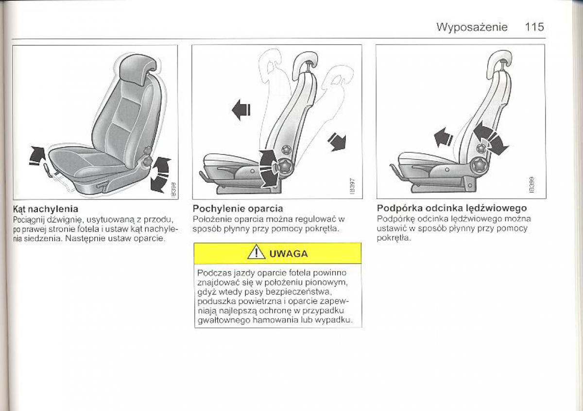 Saab 9 5 I 1 YS3E instrukcja obslugi / page 114