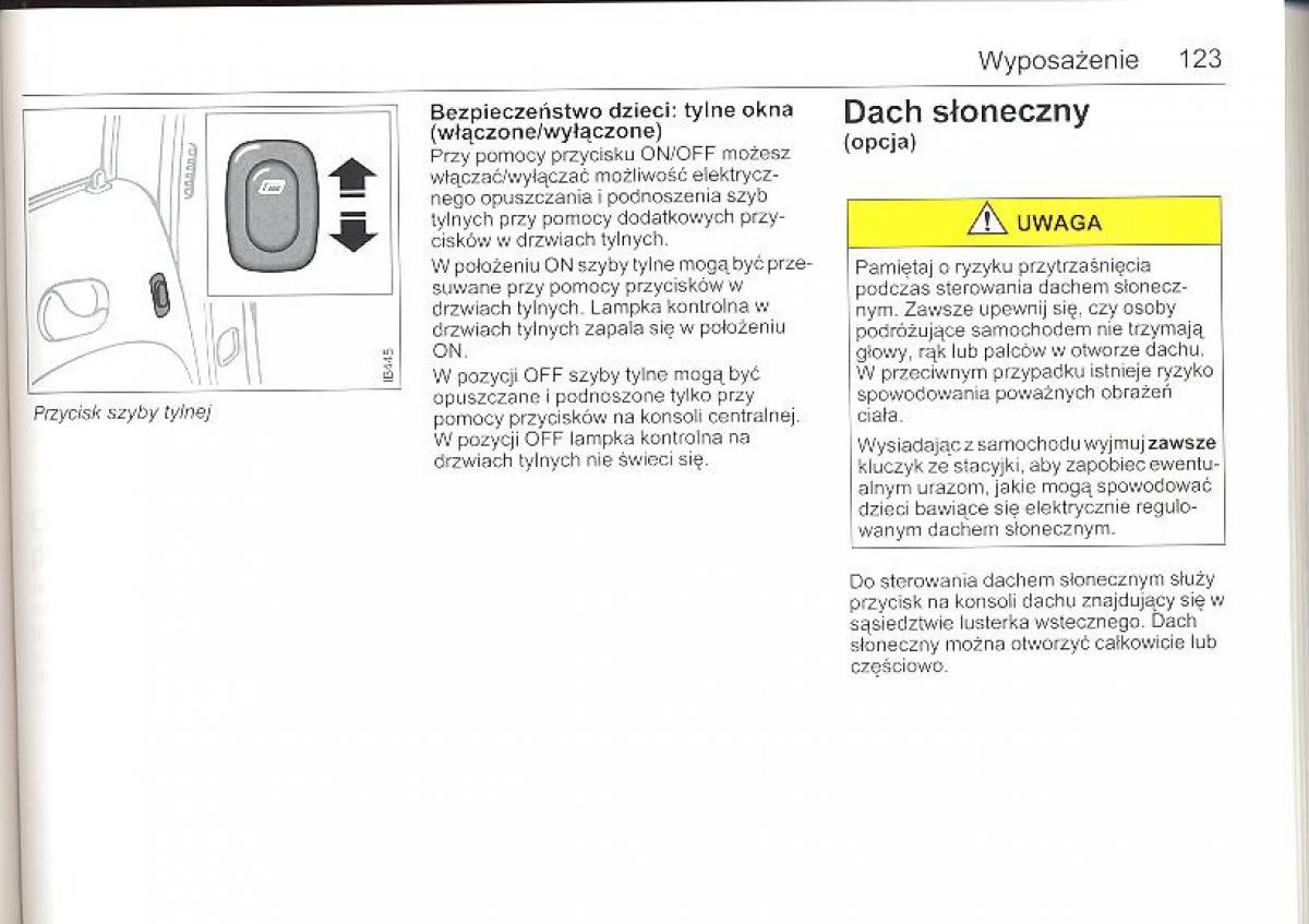 Saab 9 5 I 1 YS3E instrukcja obslugi / page 122