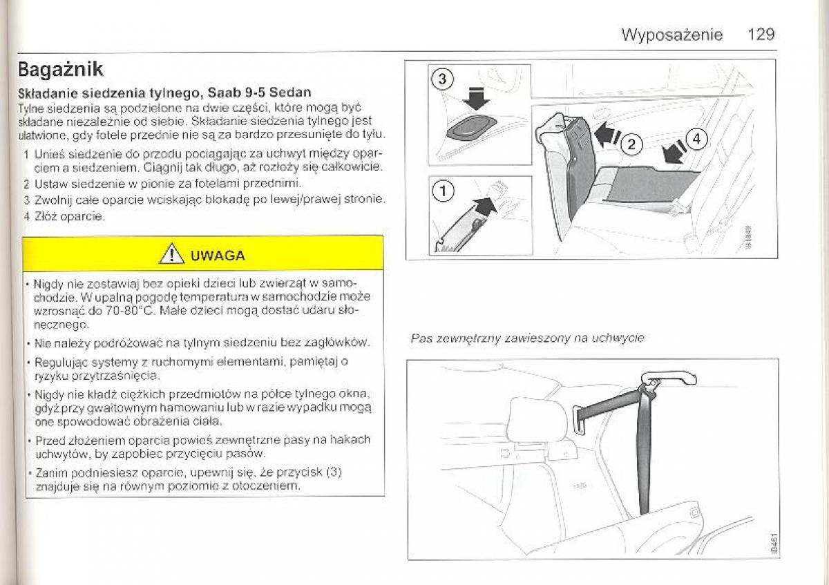 Saab 9 5 I 1 YS3E instrukcja obslugi / page 128