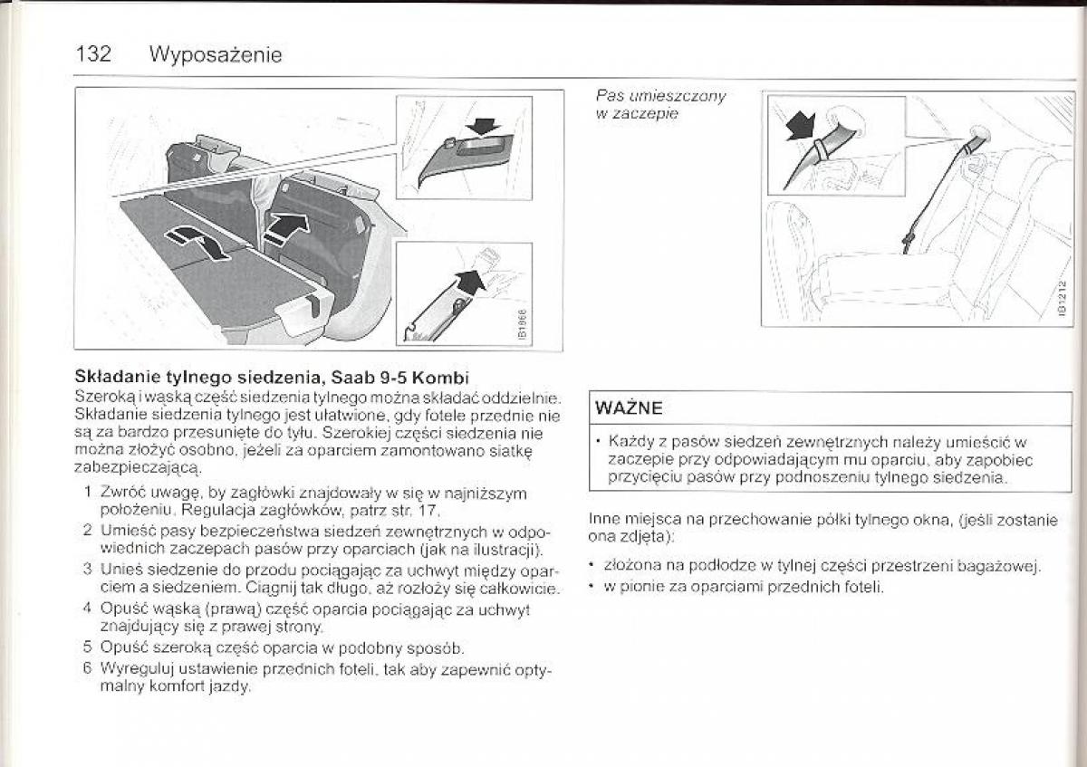 Saab 9 5 I 1 YS3E instrukcja obslugi / page 131