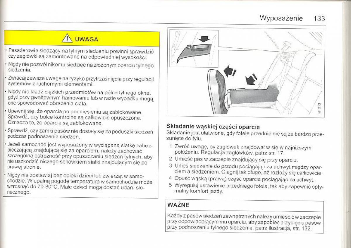 Saab 9 5 I 1 YS3E instrukcja obslugi / page 132