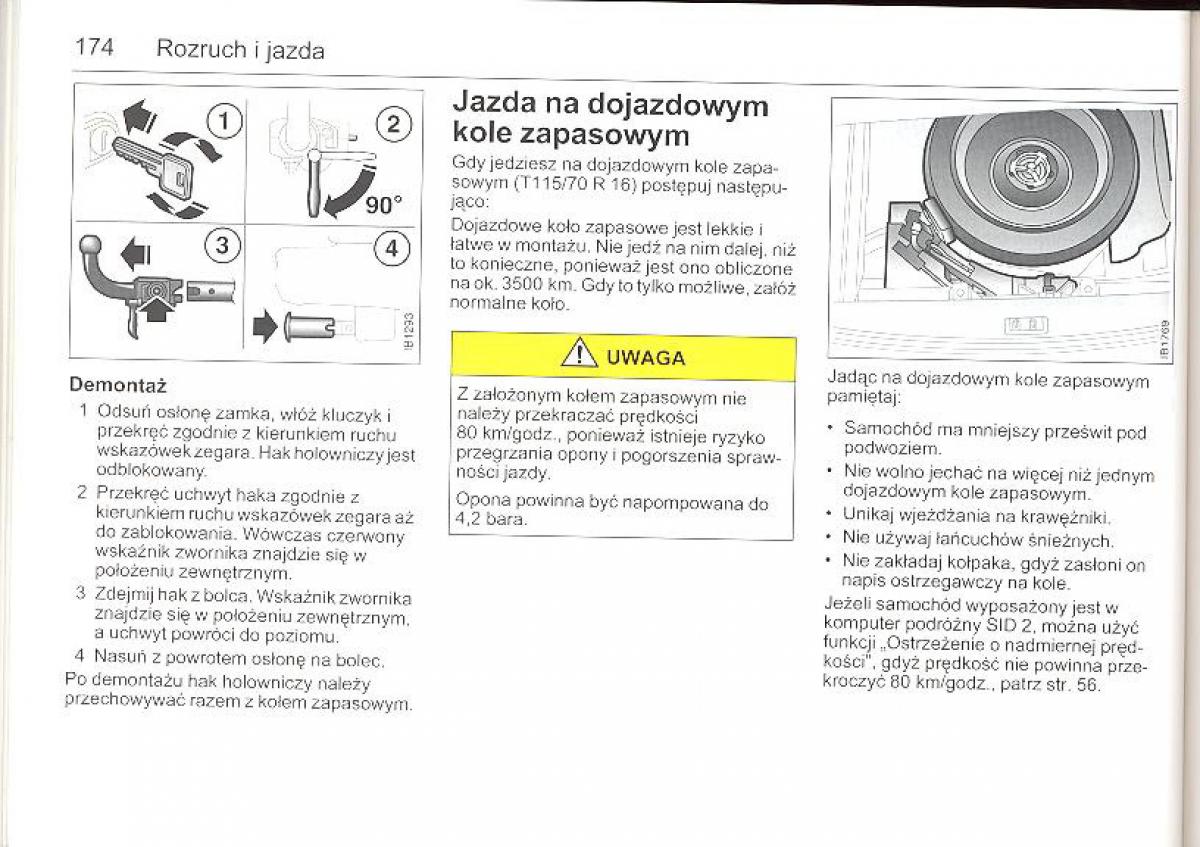 Saab 9 5 I 1 YS3E instrukcja obslugi / page 173