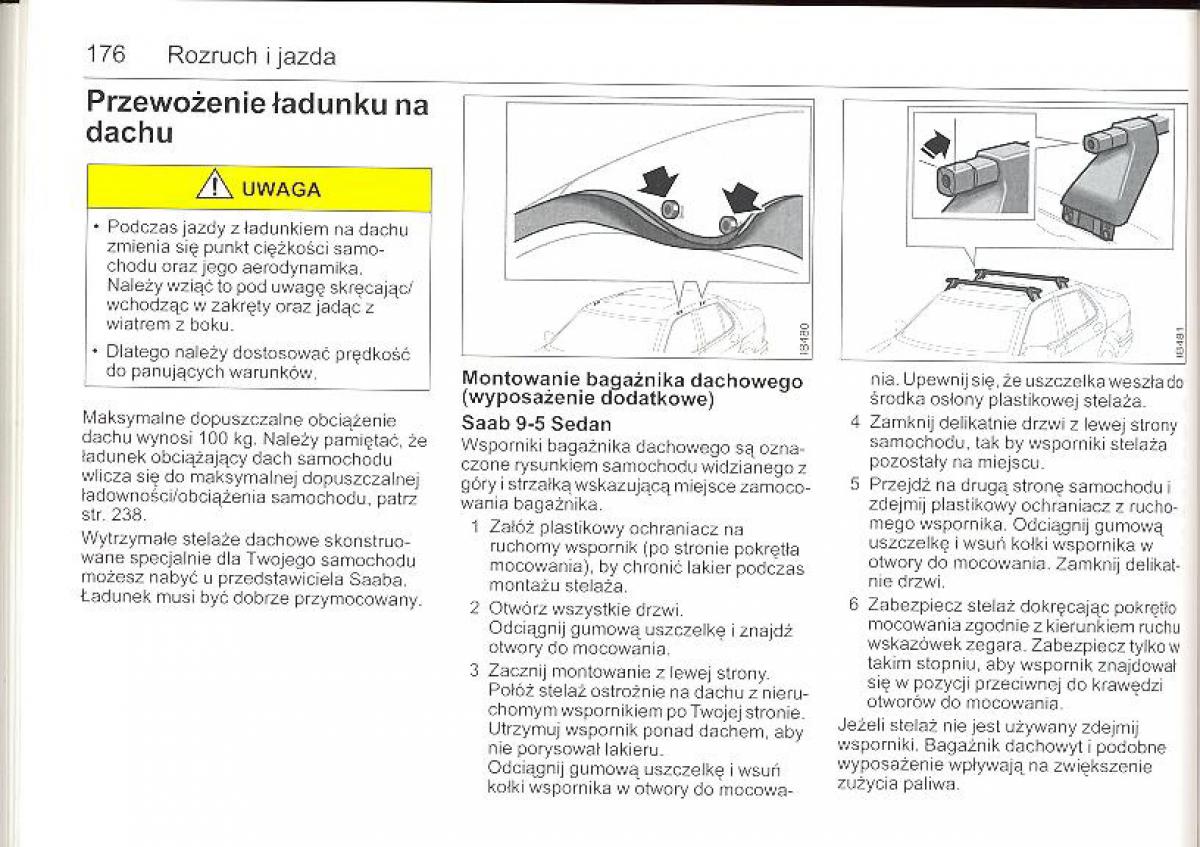 Saab 9 5 I 1 YS3E instrukcja obslugi / page 175