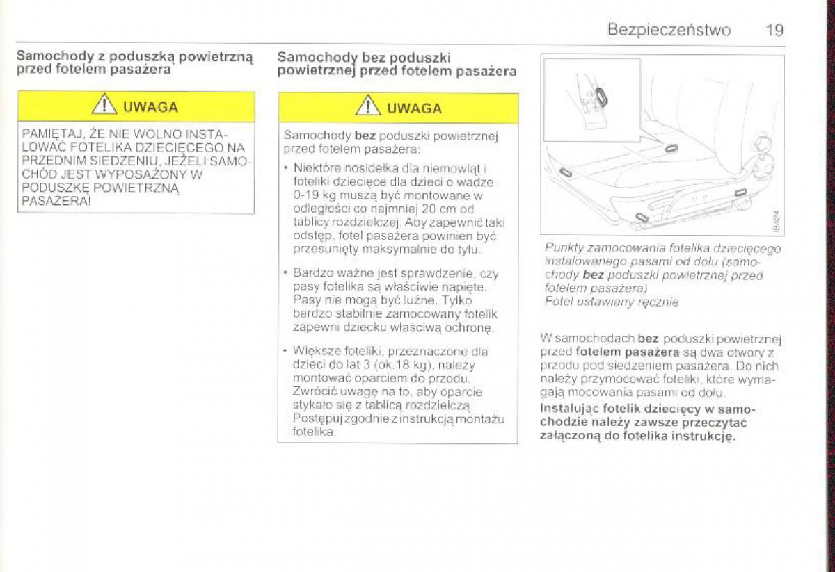 manual  Saab 9 5 I 1 YS3E instrukcja / page 19