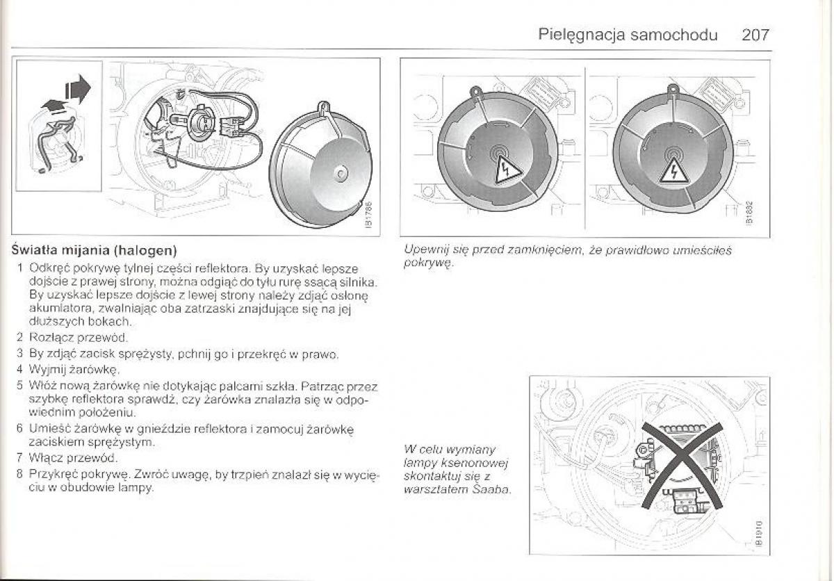 Saab 9 5 I 1 YS3E instrukcja obslugi / page 206