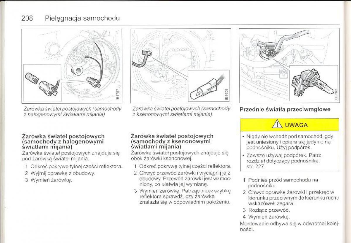 Saab 9 5 I 1 YS3E instrukcja obslugi / page 207