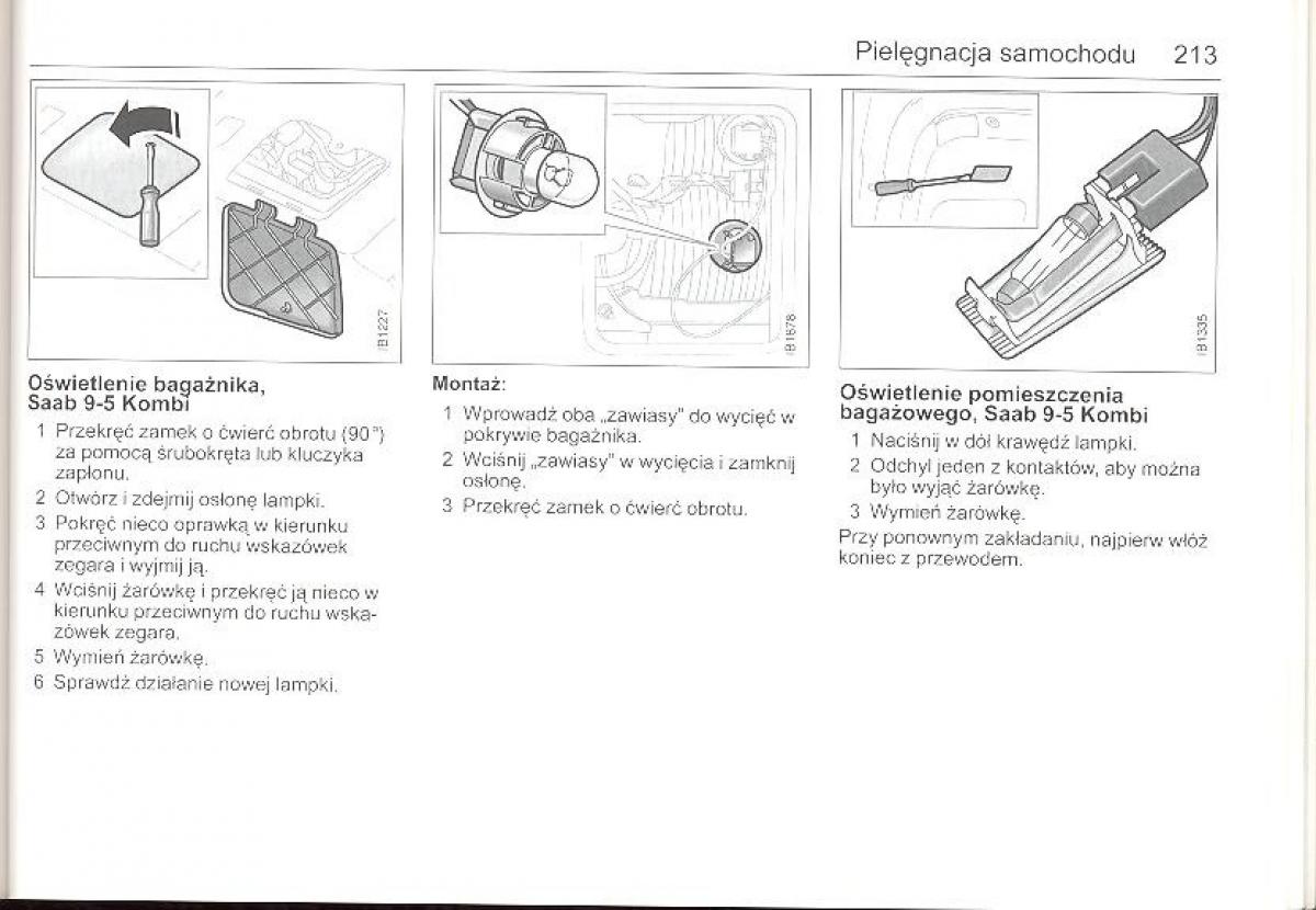 Saab 9 5 I 1 YS3E instrukcja obslugi / page 212