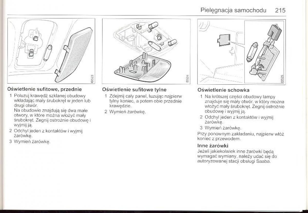 Saab 9 5 I 1 YS3E instrukcja obslugi / page 214