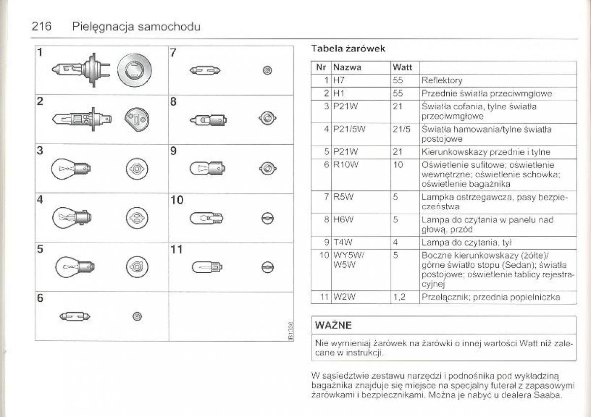 Saab 9 5 I 1 YS3E instrukcja obslugi / page 215