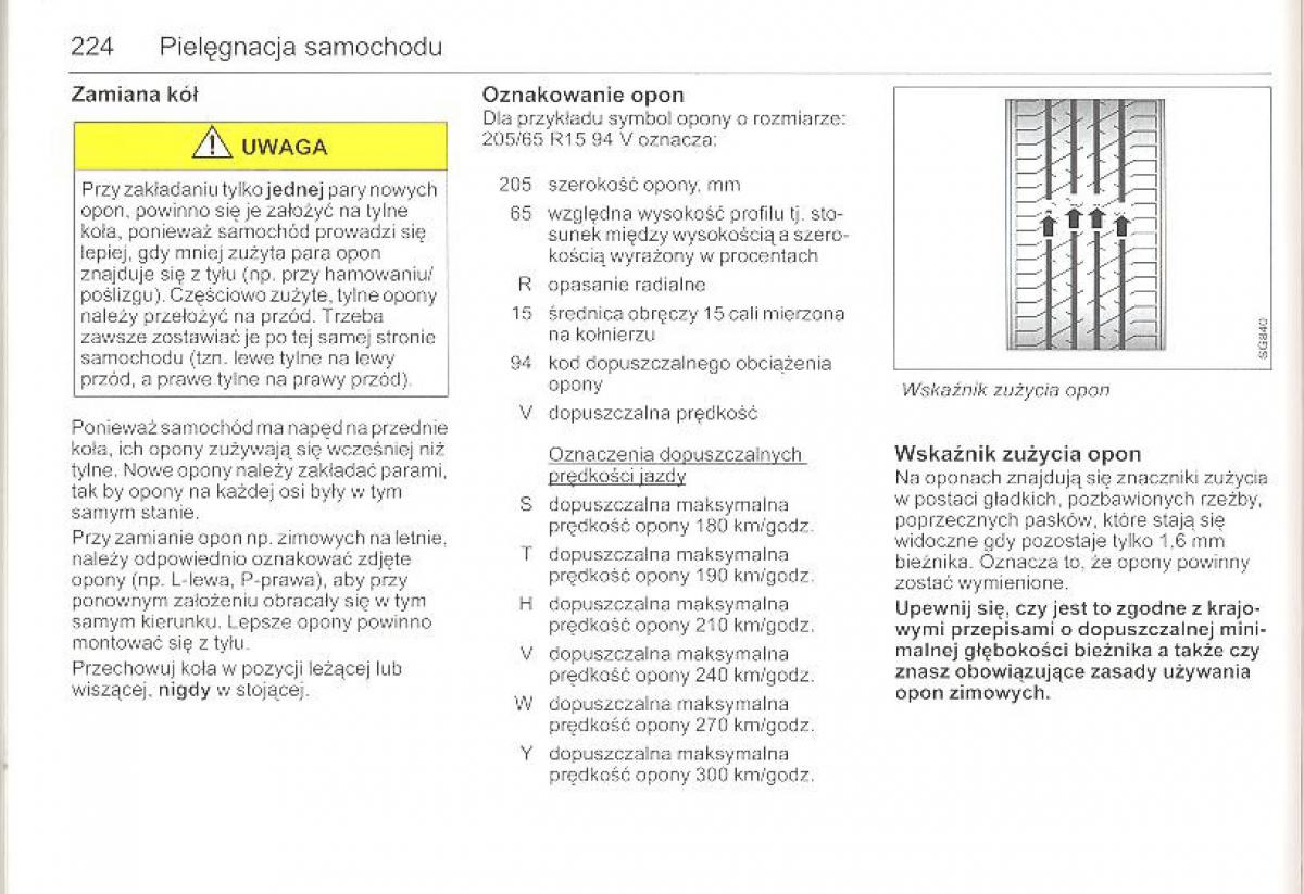 Saab 9 5 I 1 YS3E instrukcja obslugi / page 223