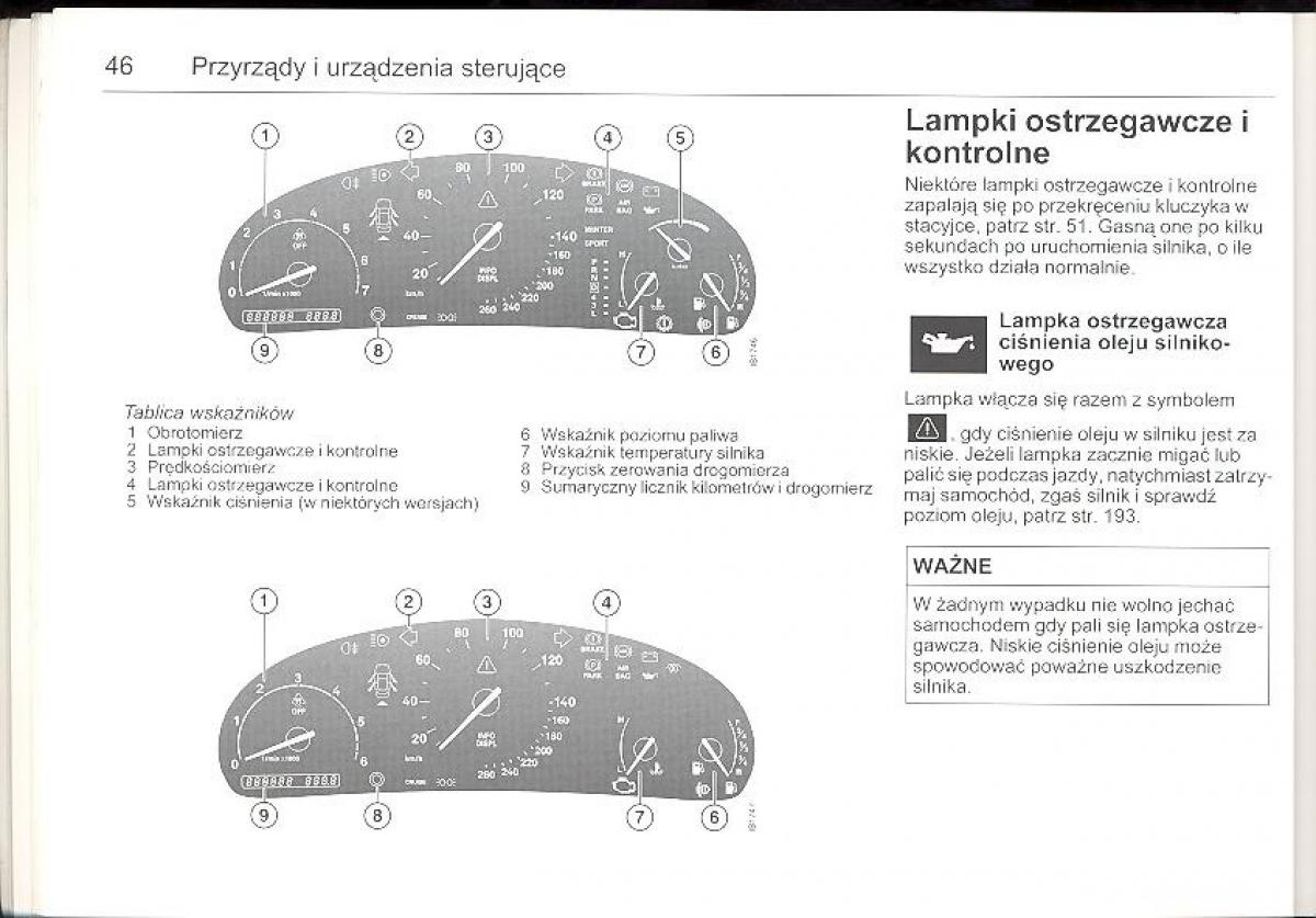 Saab 9 5 I 1 YS3E instrukcja obslugi / page 45