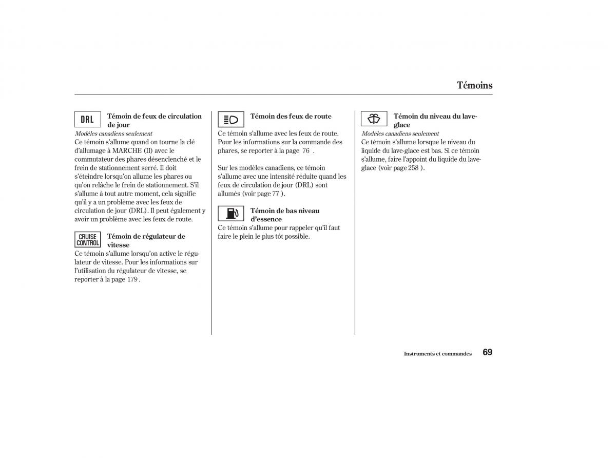 Honda CR V II 2 manuel du proprietaire / page 68