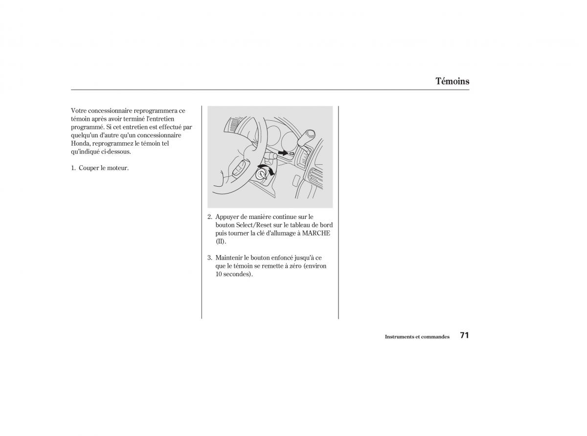 Honda CR V II 2 manuel du proprietaire / page 70