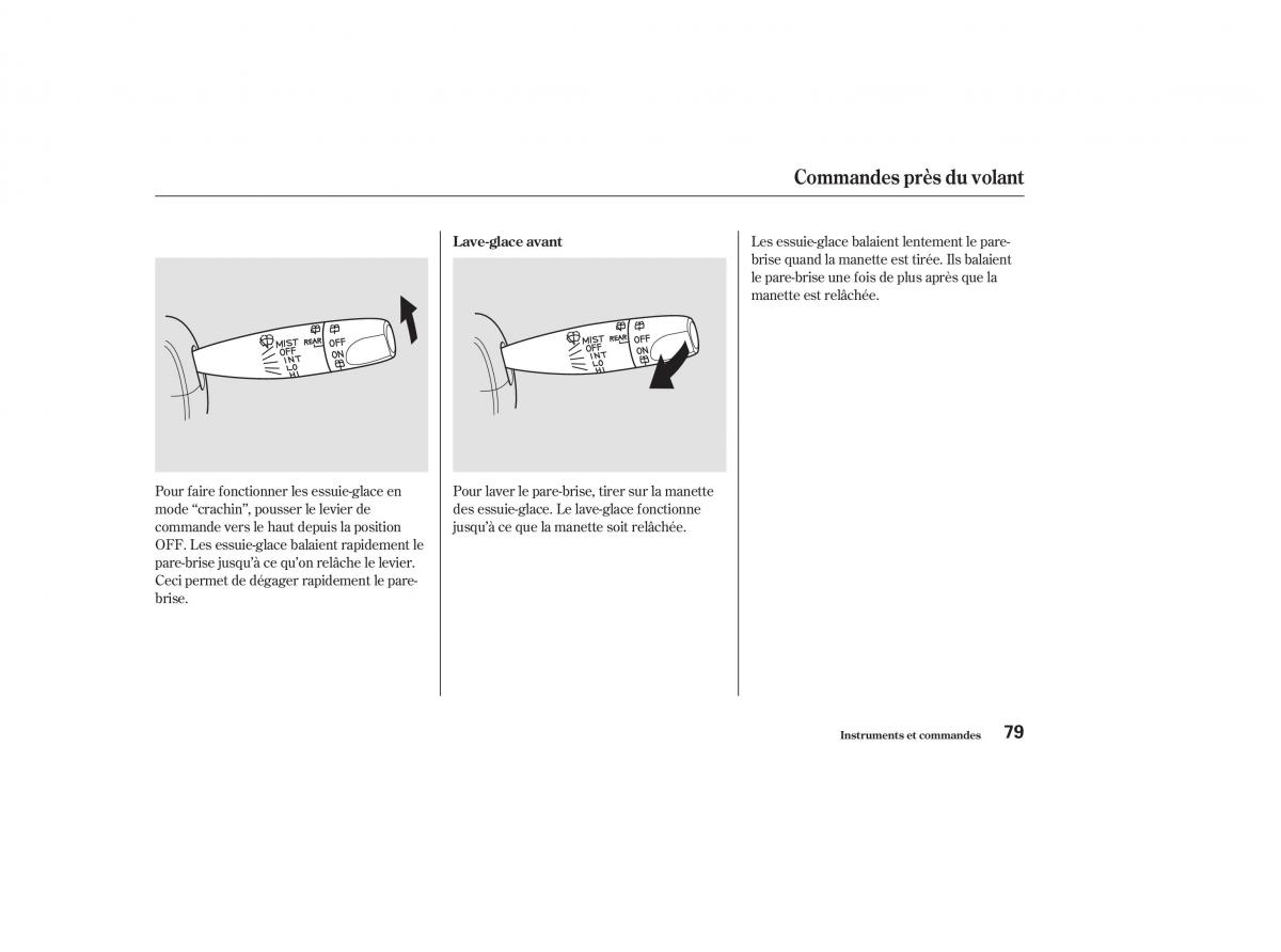 Honda CR V II 2 manuel du proprietaire / page 78