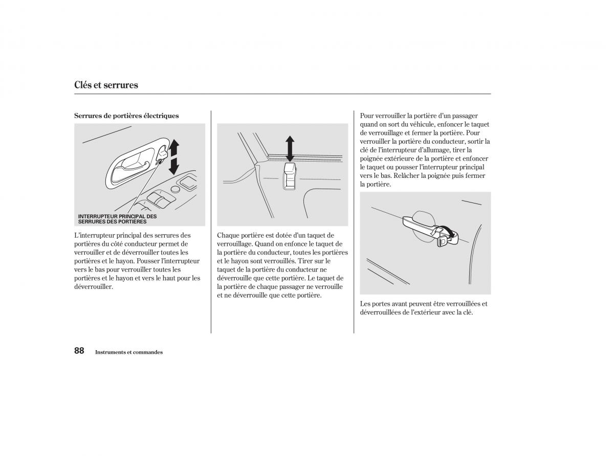 Honda CR V II 2 manuel du proprietaire / page 87