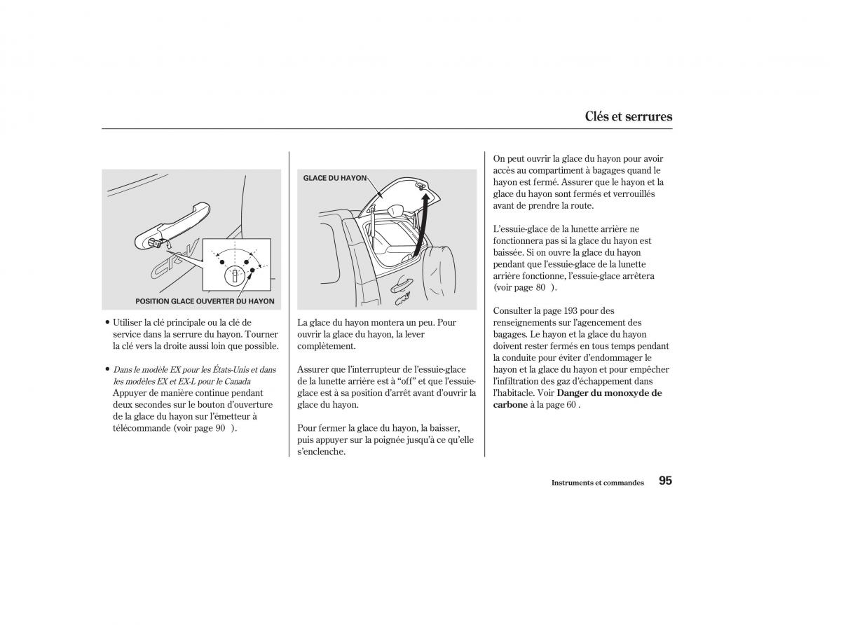 Honda CR V II 2 manuel du proprietaire / page 94