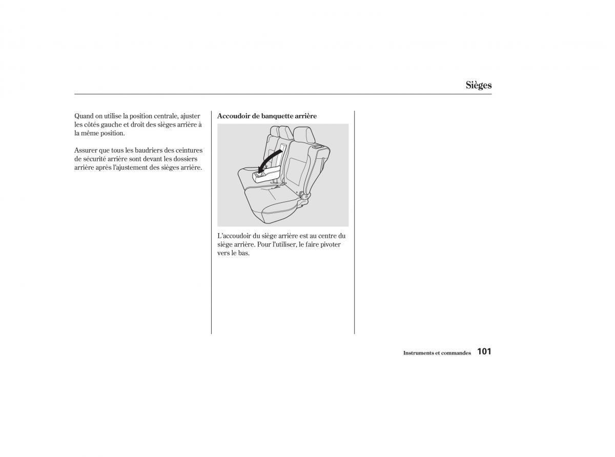 Honda CR V II 2 manuel du proprietaire / page 100