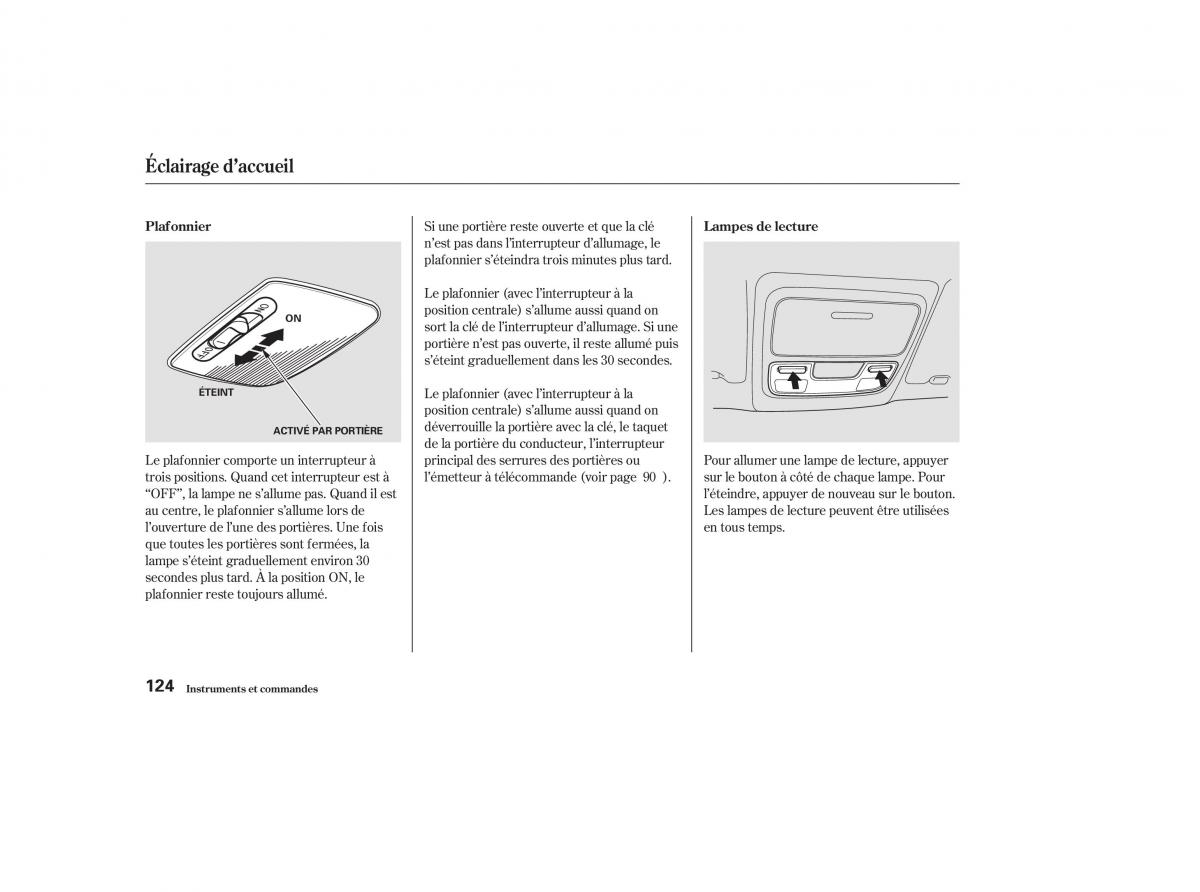 Honda CR V II 2 manuel du proprietaire / page 123