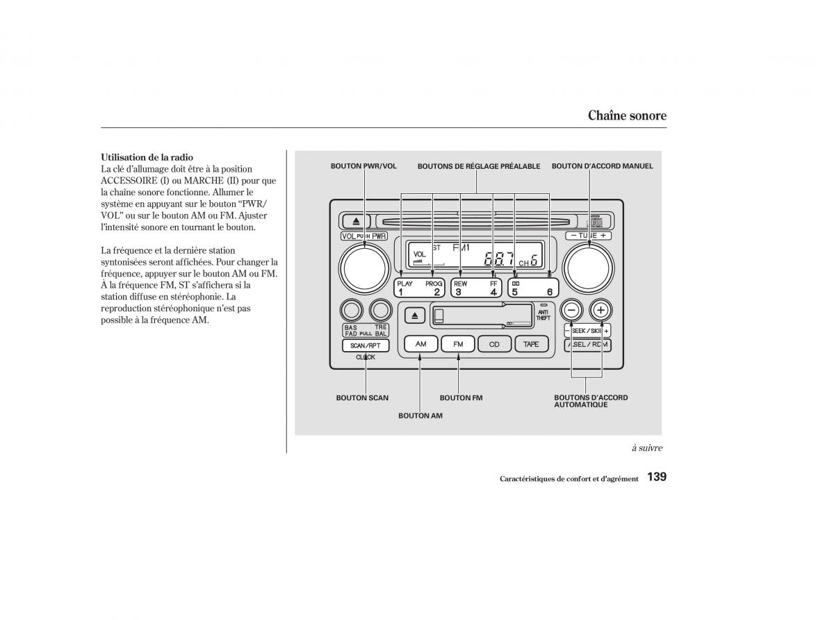 Honda CR V II 2 manuel du proprietaire / page 138