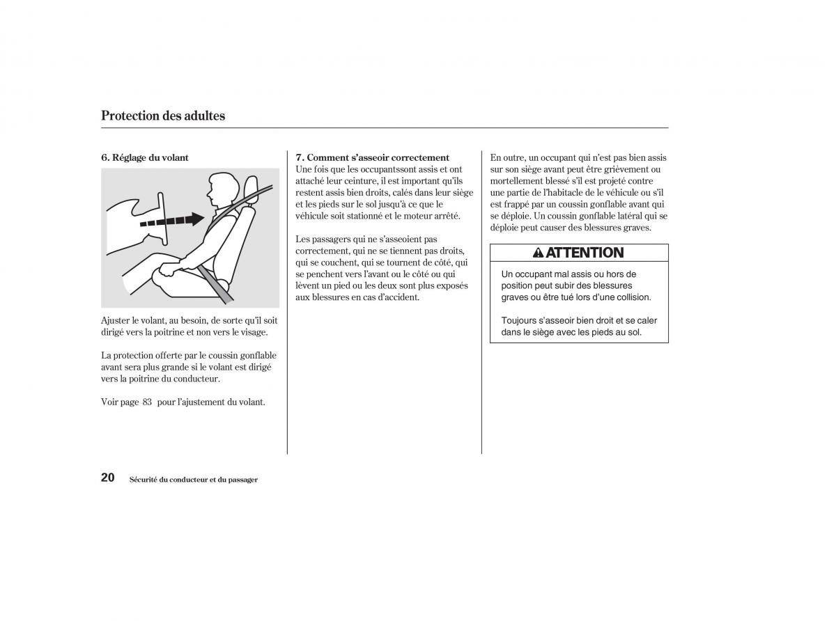 Honda CR V II 2 manuel du proprietaire / page 19