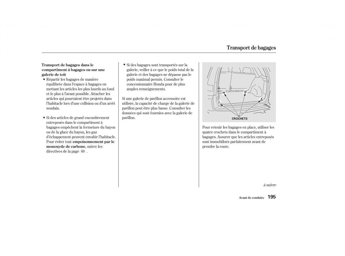 Honda CR V II 2 manuel du proprietaire / page 194