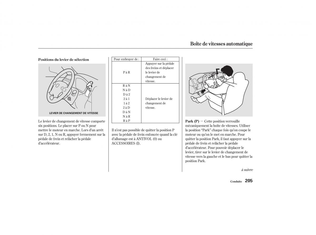 Honda CR V II 2 manuel du proprietaire / page 204