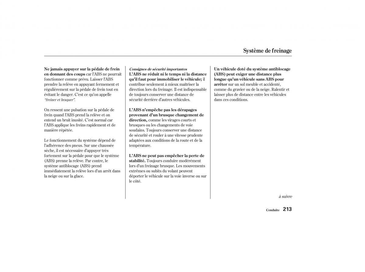 Honda CR V II 2 manuel du proprietaire / page 212