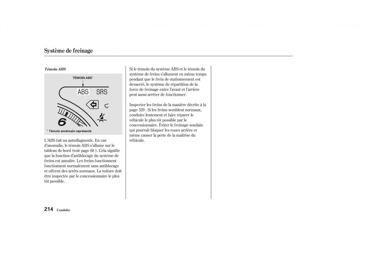 Honda CR V II 2 manuel du proprietaire / page 213