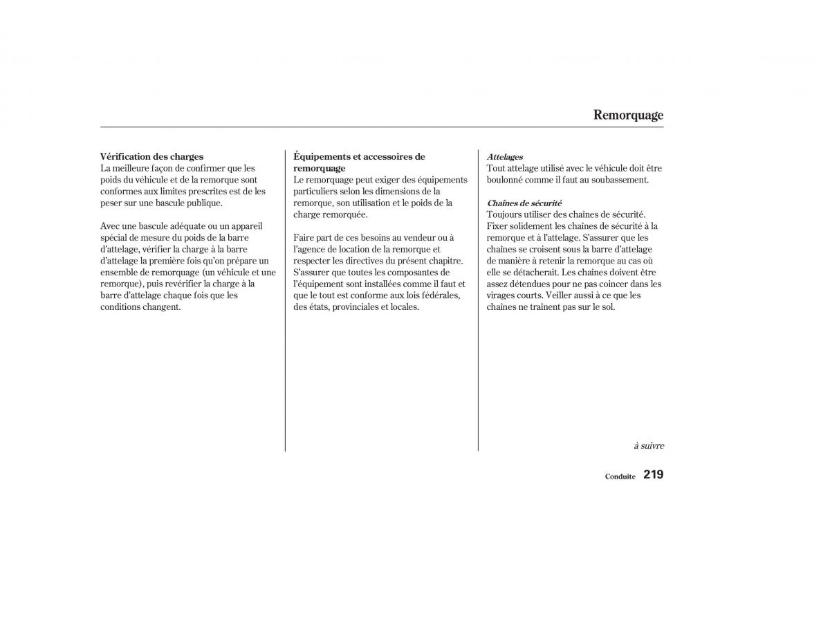 Honda CR V II 2 manuel du proprietaire / page 218