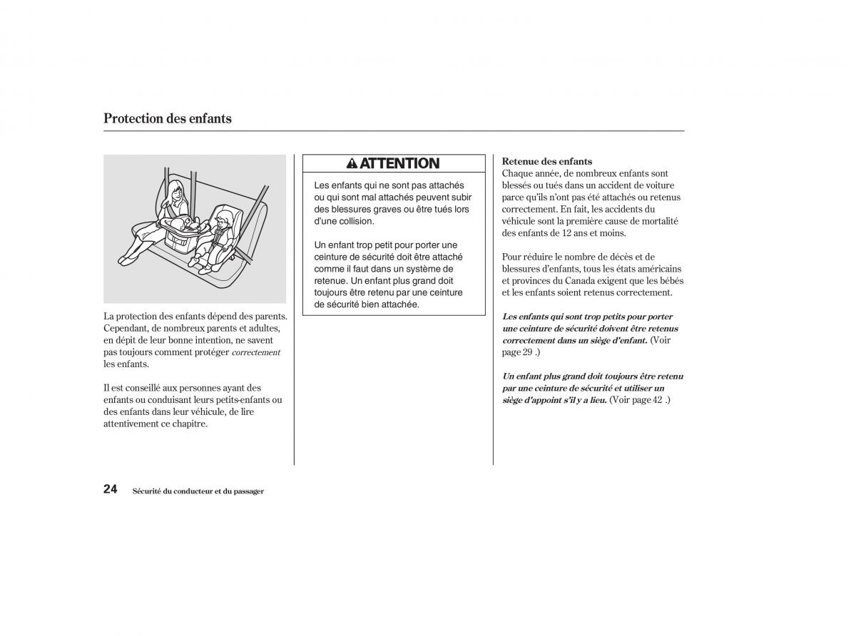 Honda CR V II 2 manuel du proprietaire / page 23