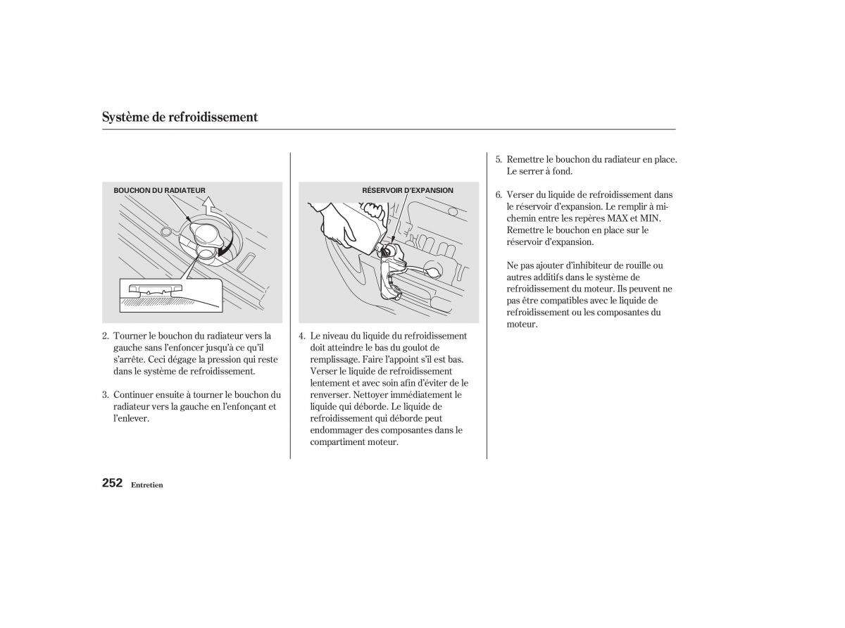 Honda CR V II 2 manuel du proprietaire / page 251