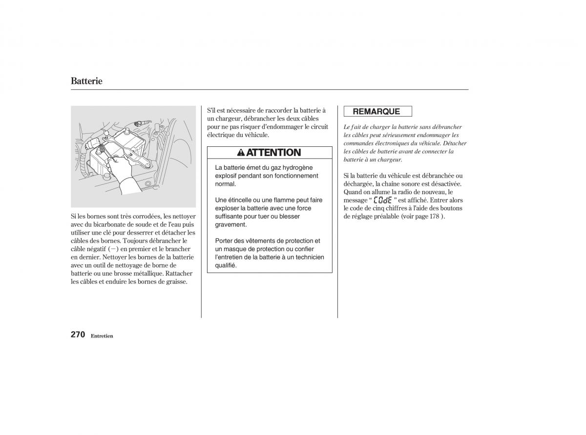 Honda CR V II 2 manuel du proprietaire / page 269