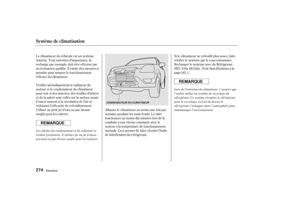 Honda CR V II 2 manuel du proprietaire / page 273