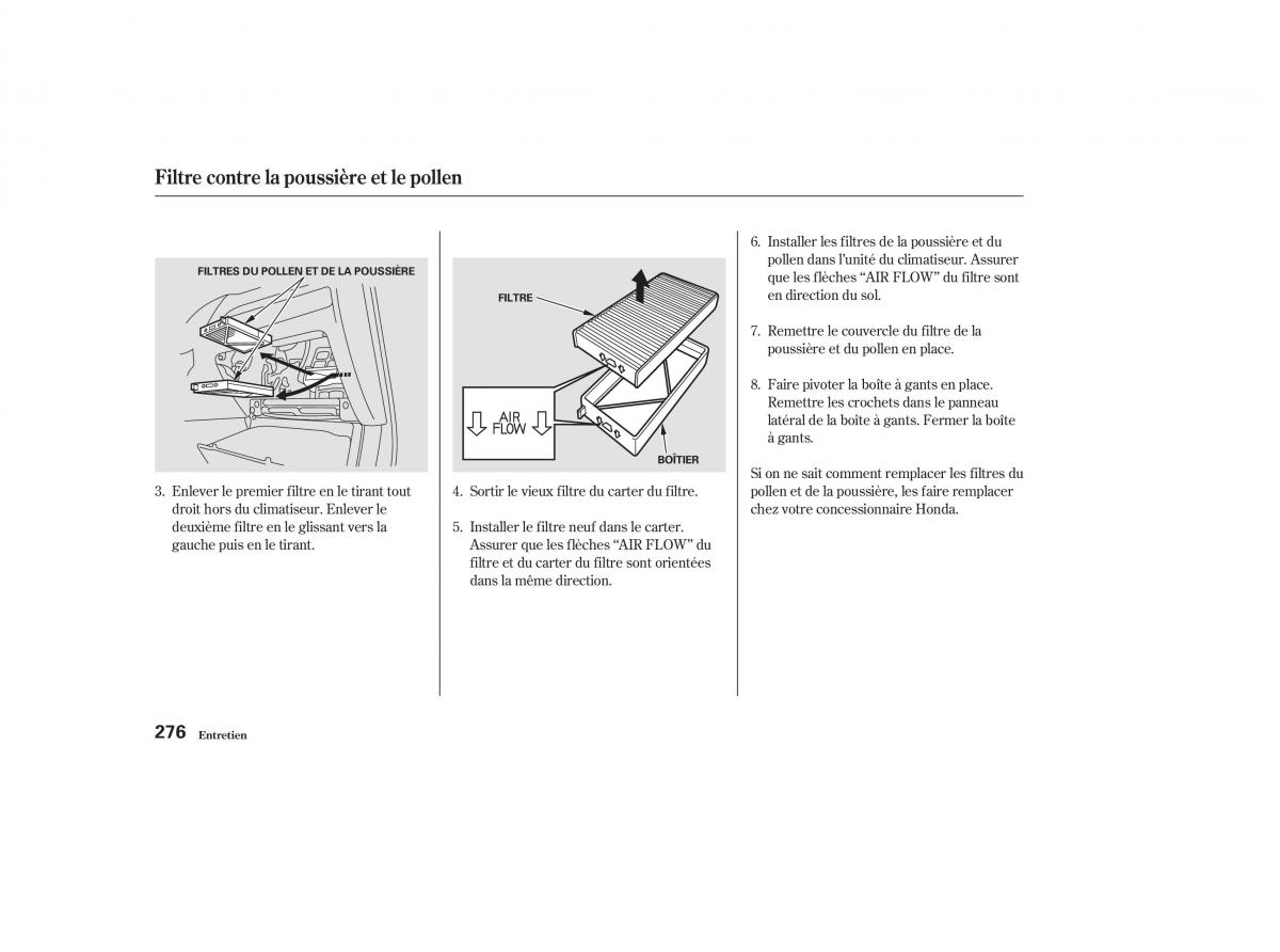 Honda CR V II 2 manuel du proprietaire / page 275