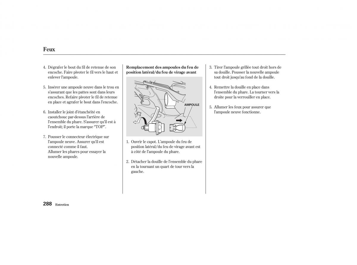 Honda CR V II 2 manuel du proprietaire / page 287