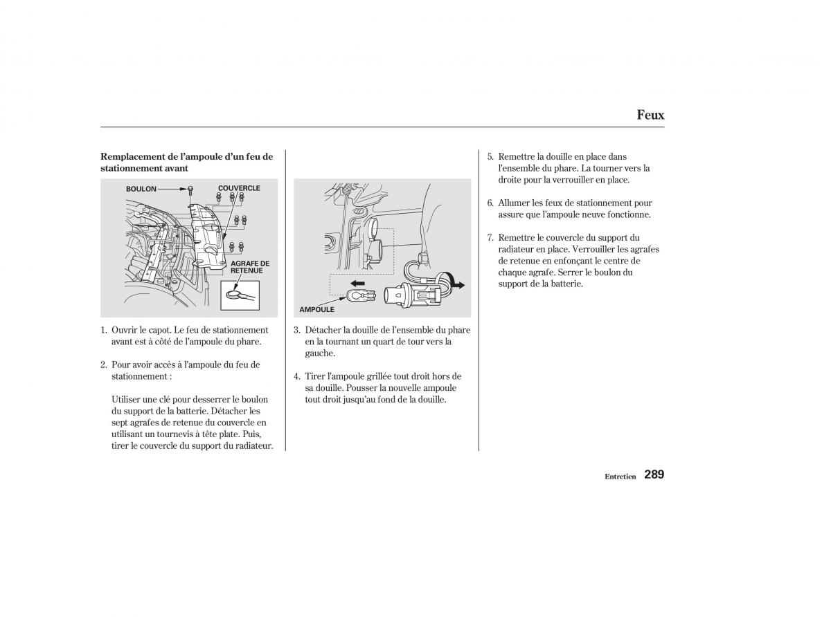 Honda CR V II 2 manuel du proprietaire / page 288