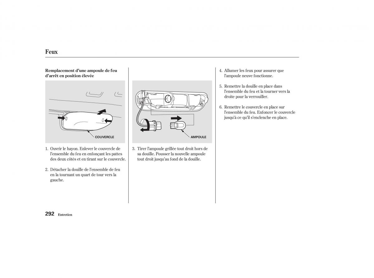 Honda CR V II 2 manuel du proprietaire / page 291