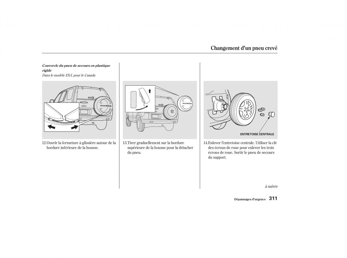 Honda CR V II 2 manuel du proprietaire / page 310