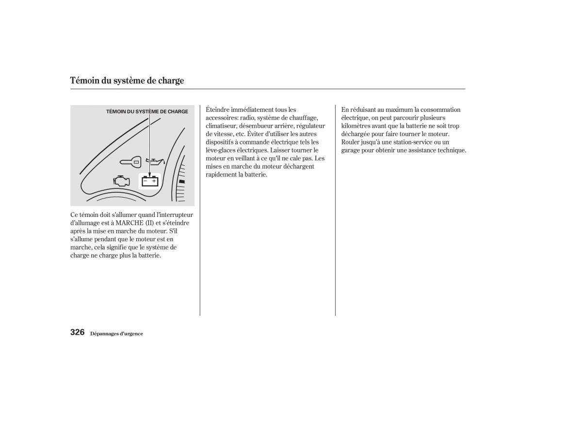 Honda CR V II 2 manuel du proprietaire / page 325